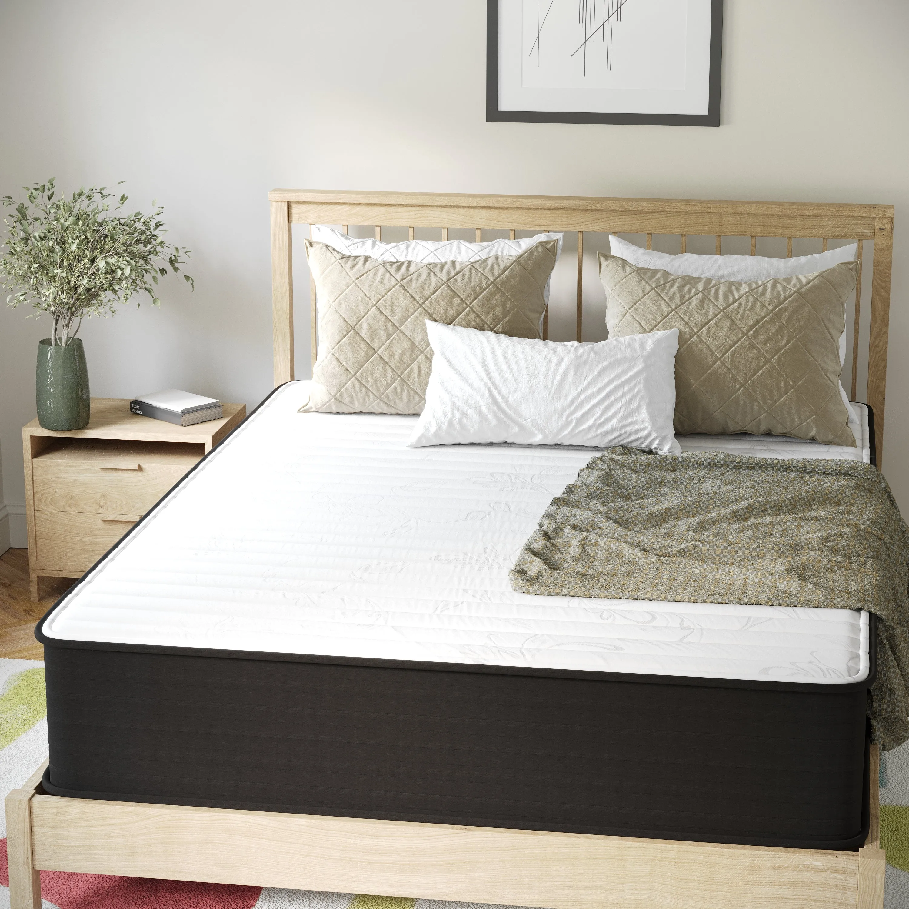 12 Inch Queen Hybrid Mattress DR-E230P-R-Q-12-GY-GG