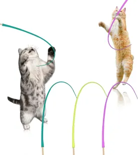 3 Pcs Interactive Cat Toys, Silicone Simulation Mouse Tail Cat Toy Wand, Simulated Mouse Cats Wire Toy, Used for Stress Relief and Chasing Exercise