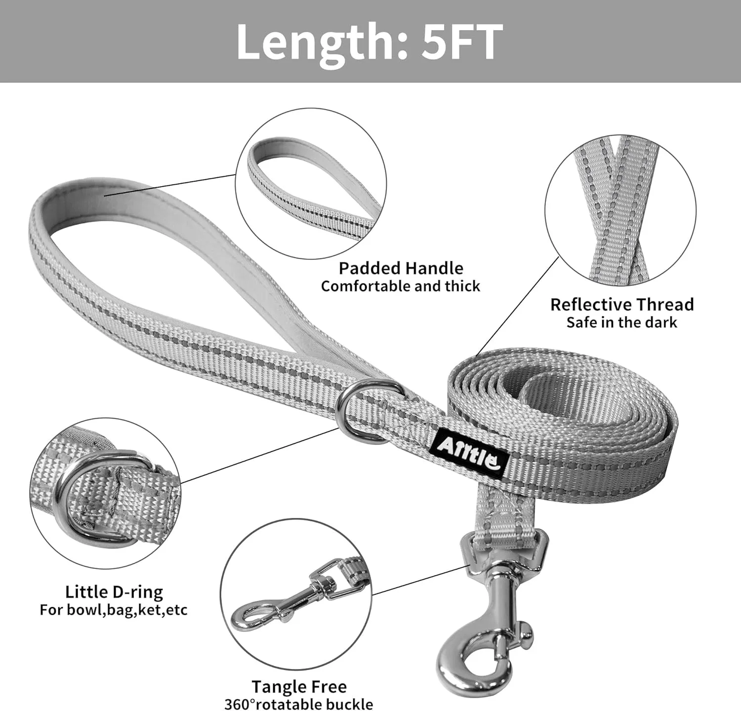 AIITLE Dog Harness with Leash Set - All Weather Breathable Mesh, Reflective Stripes, Adjustable Escape Proof Pet Outdoor Harnesses for Medium Dogs Beige M
