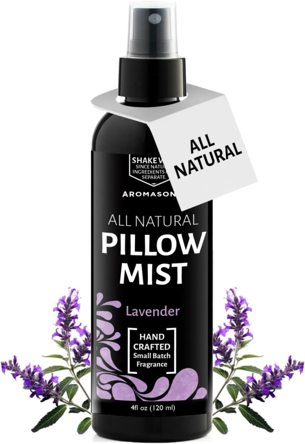 Aromasong Lavender Pillow Spray - All Natural Calming Linen & Bedtime Mist for Deep Sleep - Aromatherapy Botanical Essential Oils for Sleeping - for Relaxing Stress Fragrance Scent