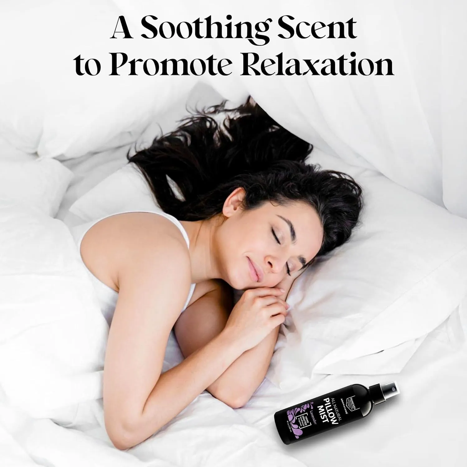 Aromasong Lavender Pillow Spray - All Natural Calming Linen & Bedtime Mist for Deep Sleep - Aromatherapy Botanical Essential Oils for Sleeping - for Relaxing Stress Fragrance Scent