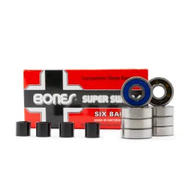 Bones Swiss 6-Ball Skateboard Bearings 8 Pack
