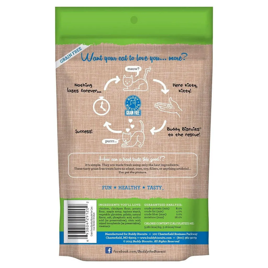 Buddy Biscuits Soft & Chey Grain Free Tender Chicken Cat Treats (3 oz)