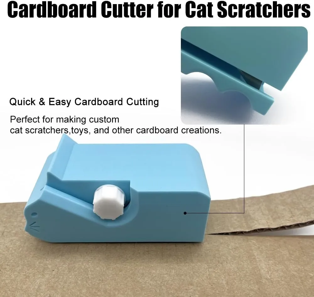 Cat Scratcher Cardboard Strip Cutter, 3D Printed Handheld Cardboard Cutter, DIY Cat Scratchers Tool, Gift for Cat Lovers (Pink)