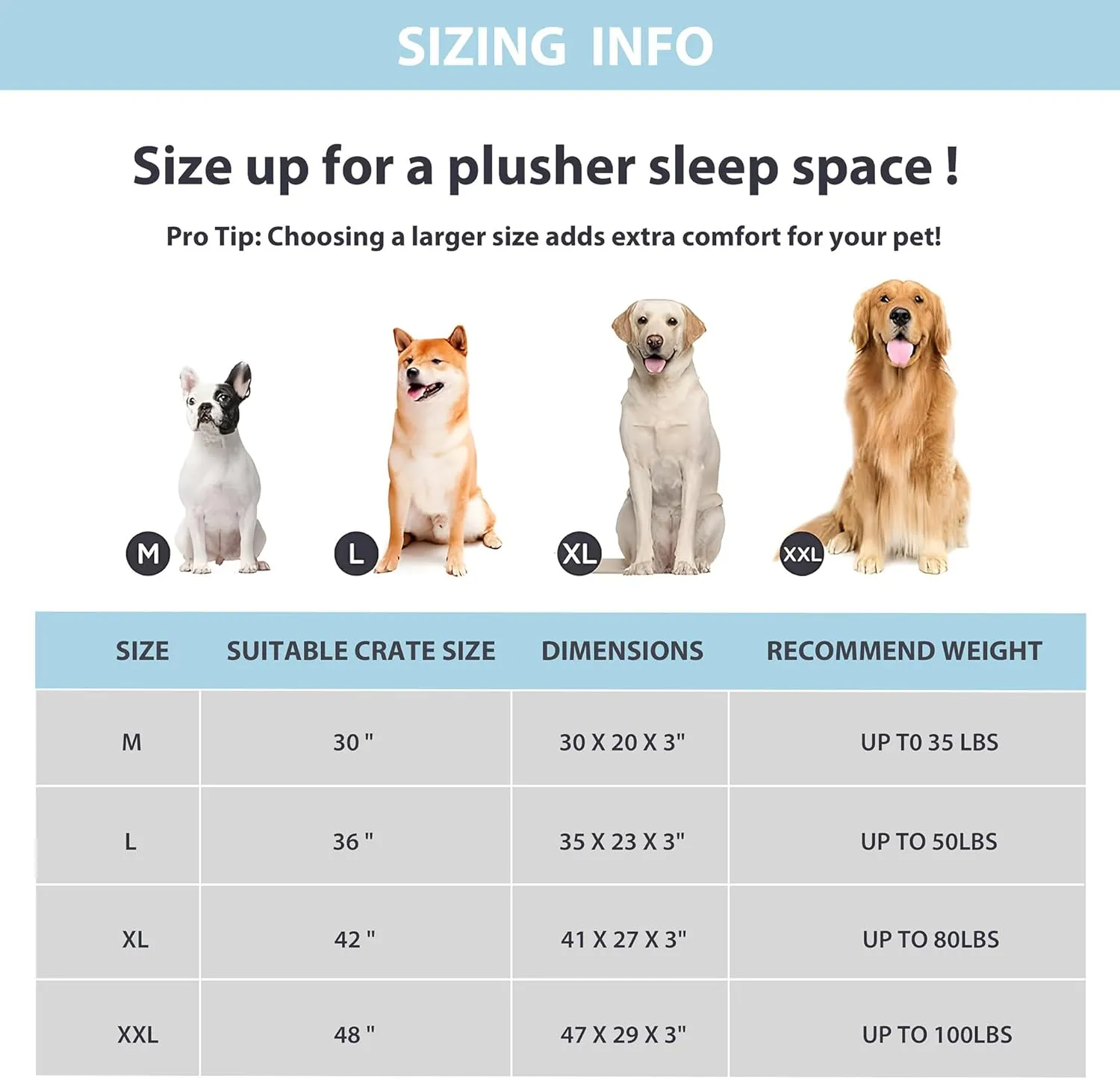 Chicute Cooling Dog Bed for X Large Dogs - Orthopedic Pet Beds with Memory Foam, QMAX>0.5, Waterproof Removable Washable Cover for Hot Weather, Blue, 41" L x 27" W x 3" H