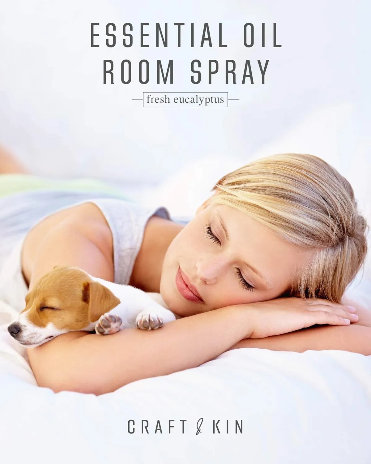 Craft & Kin Eucalyptus Room Spray for Pillows and Bedding, Long-Lasting Room Freshener, Soothing Aroma Mist for Home and Sheets, 3.4 oz