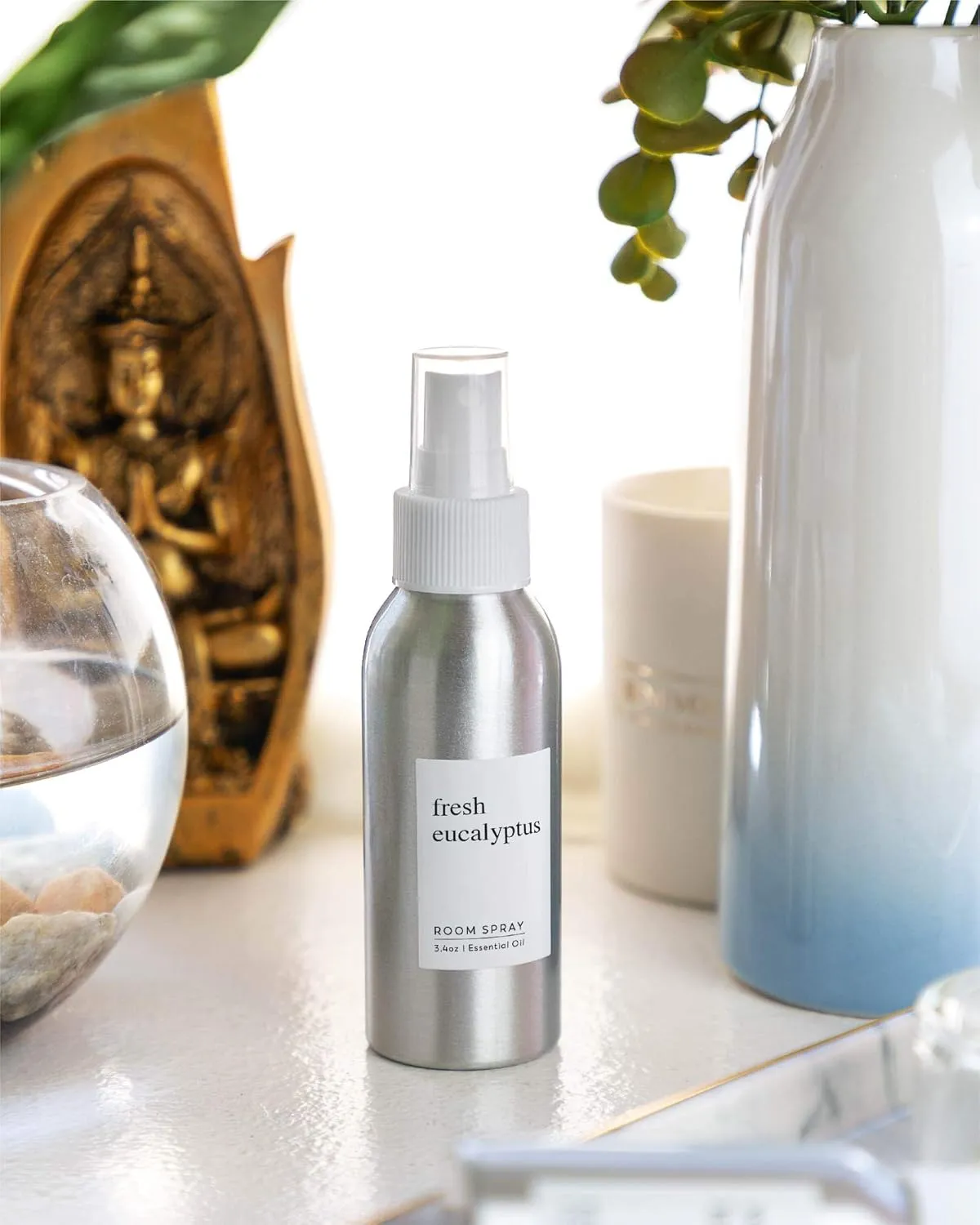 Craft & Kin Eucalyptus Room Spray for Pillows and Bedding, Long-Lasting Room Freshener, Soothing Aroma Mist for Home and Sheets, 3.4 oz