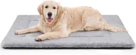 Dog Crate Pad Dog Bed Mat for XL Large Dogs Washable Pet Kennel Pad for 48 inch Cage Ultra Soft Flat Puppy Mattress Cat Cushion for Cozy Sleeping Anti-Slip (48" x 30", Grey)