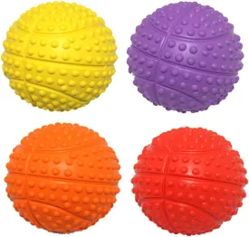 Dog Squeaky Toys and Non-Toxic Rubber Play Balls for Interactive Training and Chewing (5.5cm/2.16in Pack of 4)