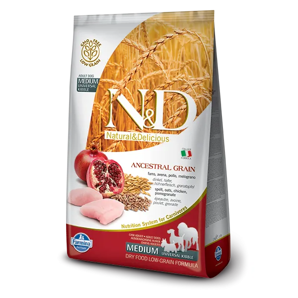 Farmina N&D Ancestral Grain Canine Chicken, Spelt, Oats & Pomegranate Adult Medium/Maxi Dry Food