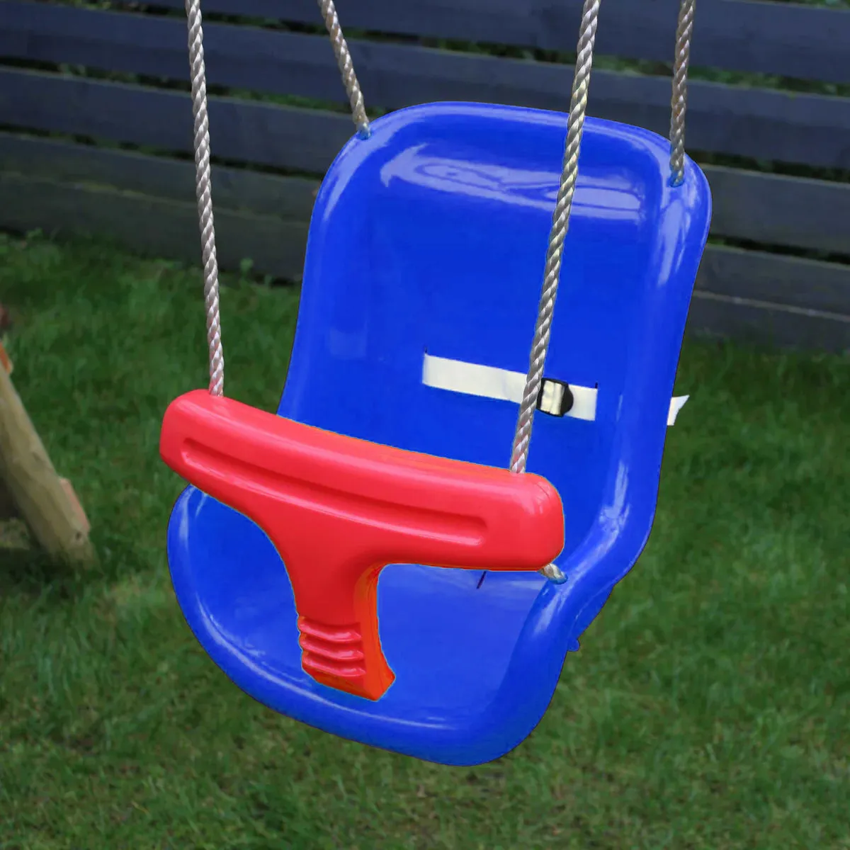 Go Wild 120cm Round Nest Wooden Swing Set with Baby Seat
