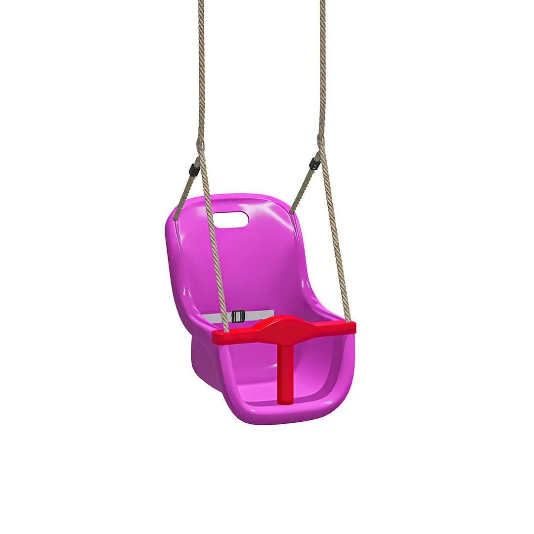 Go Wild 120cm Round Nest Wooden Swing Set with Baby Seat