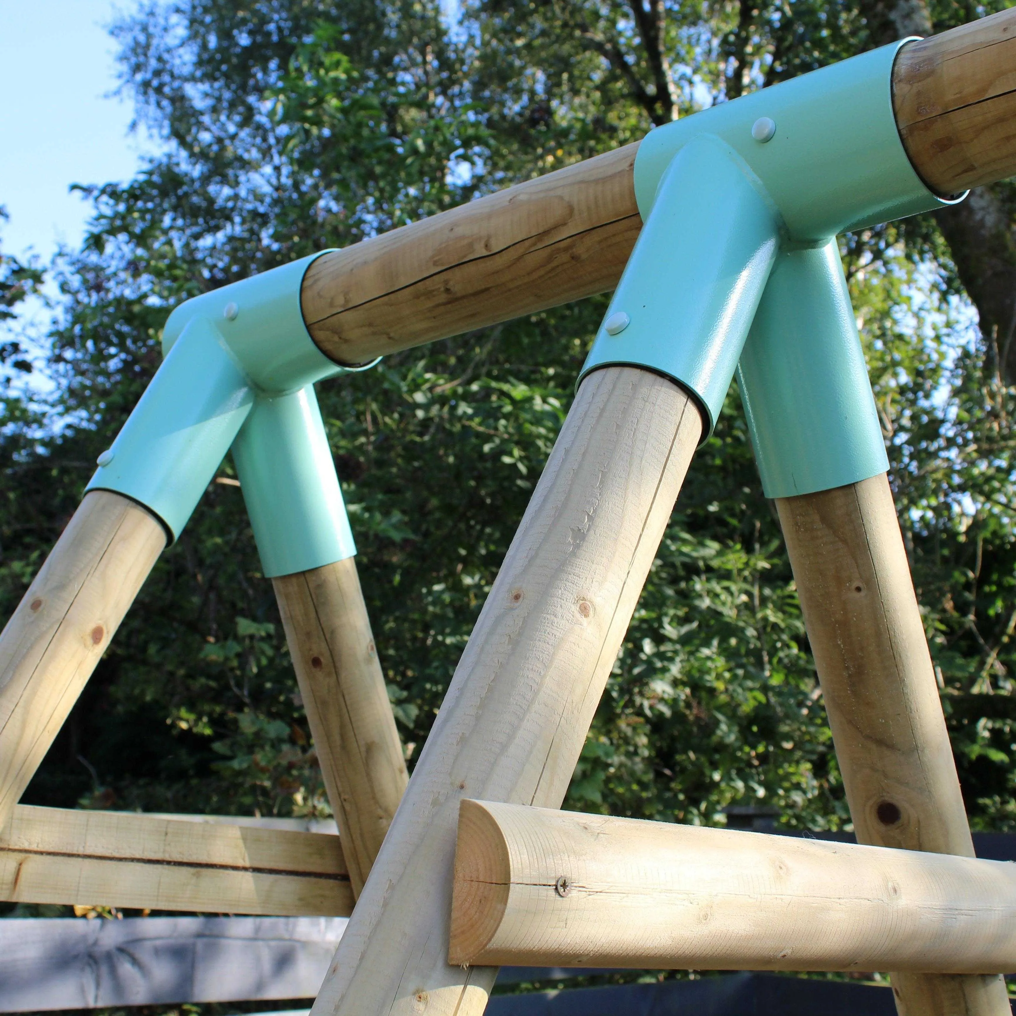 Go Wild Wooden Swing & Slide Set Plus 120cm Round Nest