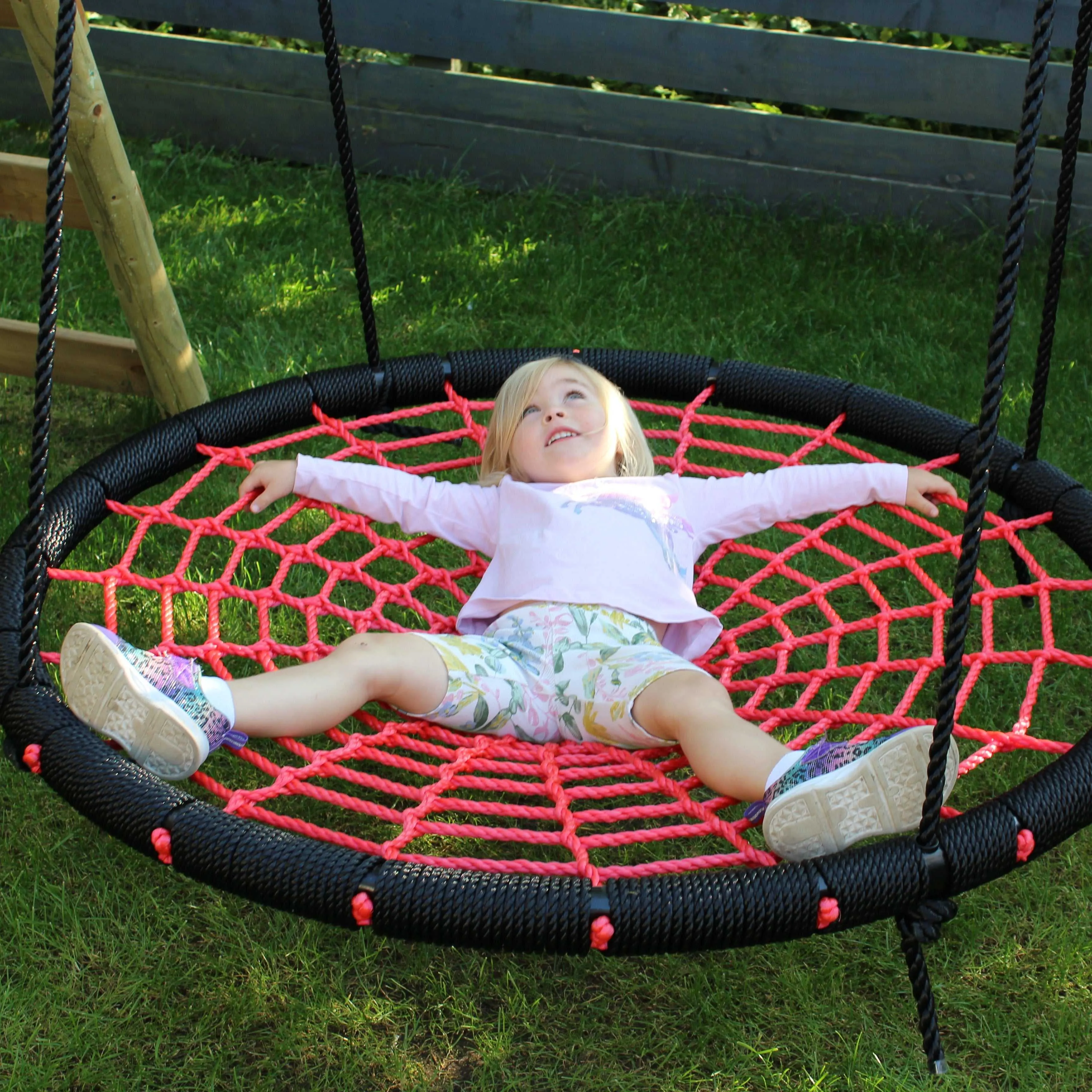 Go Wild Wooden Swing & Slide Set Plus 120cm Round Nest