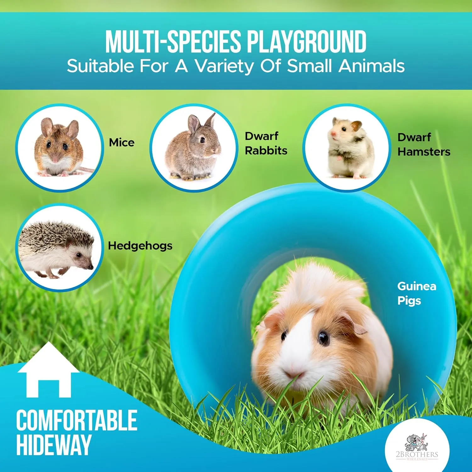 Guinea Pig Tunnels and Hamster Tubes - Fun Ferret Tunnels - Ideal Rat Cage Accessories - Collapsible Guinea Pig Toys for Boredom Relief - Green