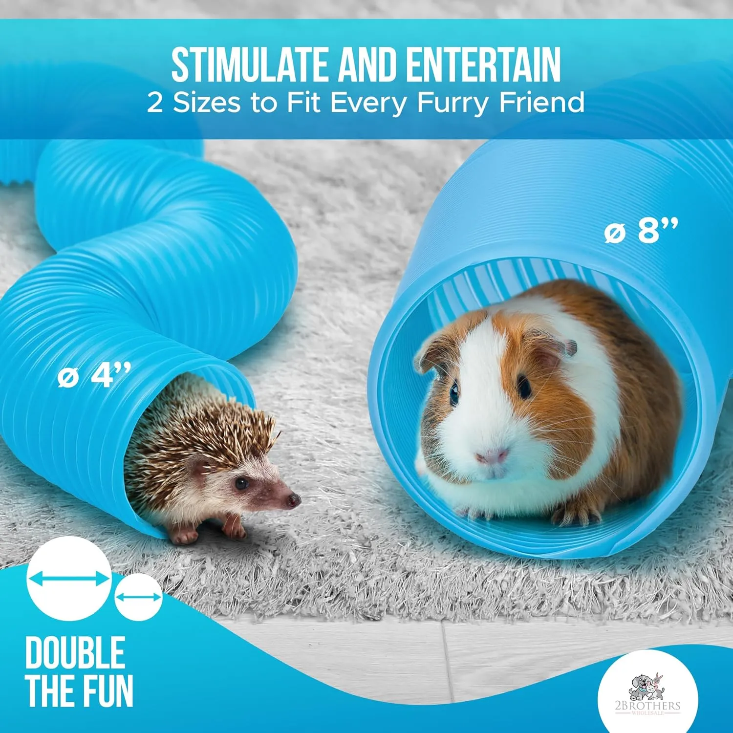 Guinea Pig Tunnels and Hamster Tubes - Fun Ferret Tunnels - Ideal Rat Cage Accessories - Collapsible Guinea Pig Toys for Boredom Relief - Green