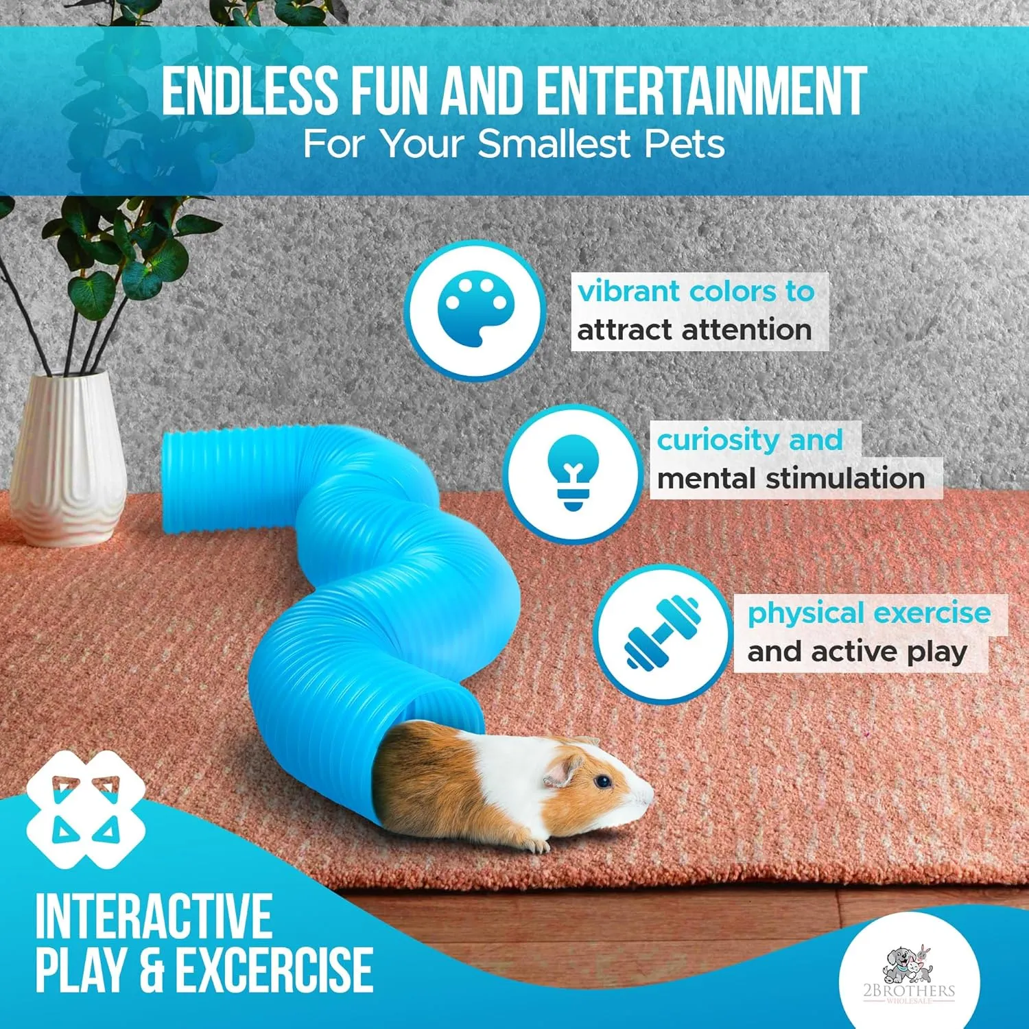 Guinea Pig Tunnels and Hamster Tubes - Fun Ferret Tunnels - Ideal Rat Cage Accessories - Collapsible Guinea Pig Toys for Boredom Relief - Green