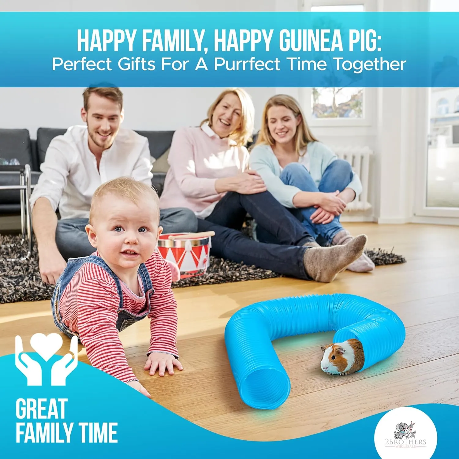 Guinea Pig Tunnels and Hamster Tubes - Fun Ferret Tunnels - Ideal Rat Cage Accessories - Collapsible Guinea Pig Toys for Boredom Relief - Green