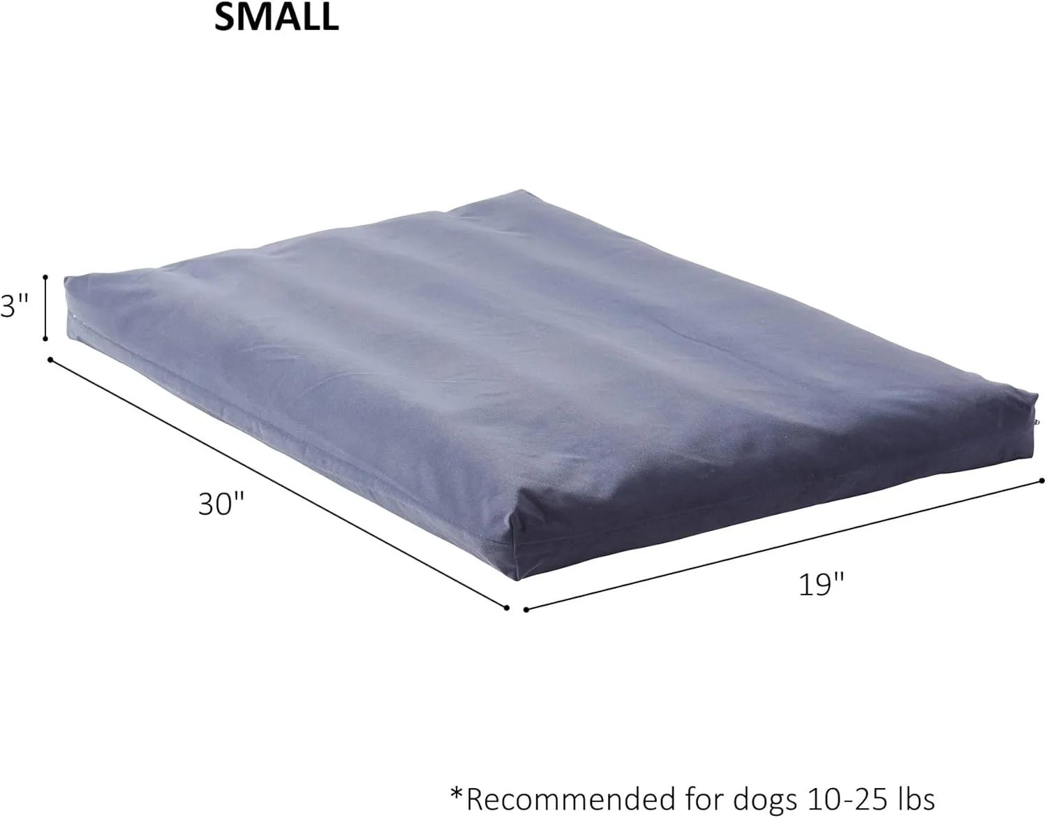 Happy Hounds Cooper Deluxe Reversible Crate Pad - Small - Denim