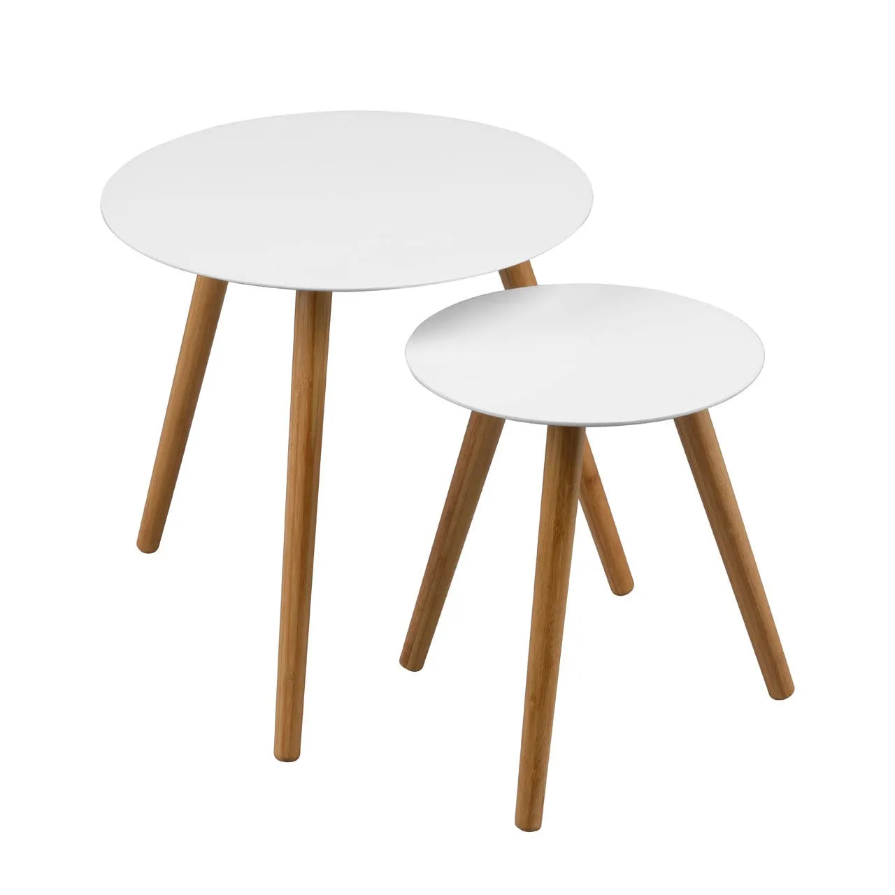 High GlossNest of 2 Round Tables