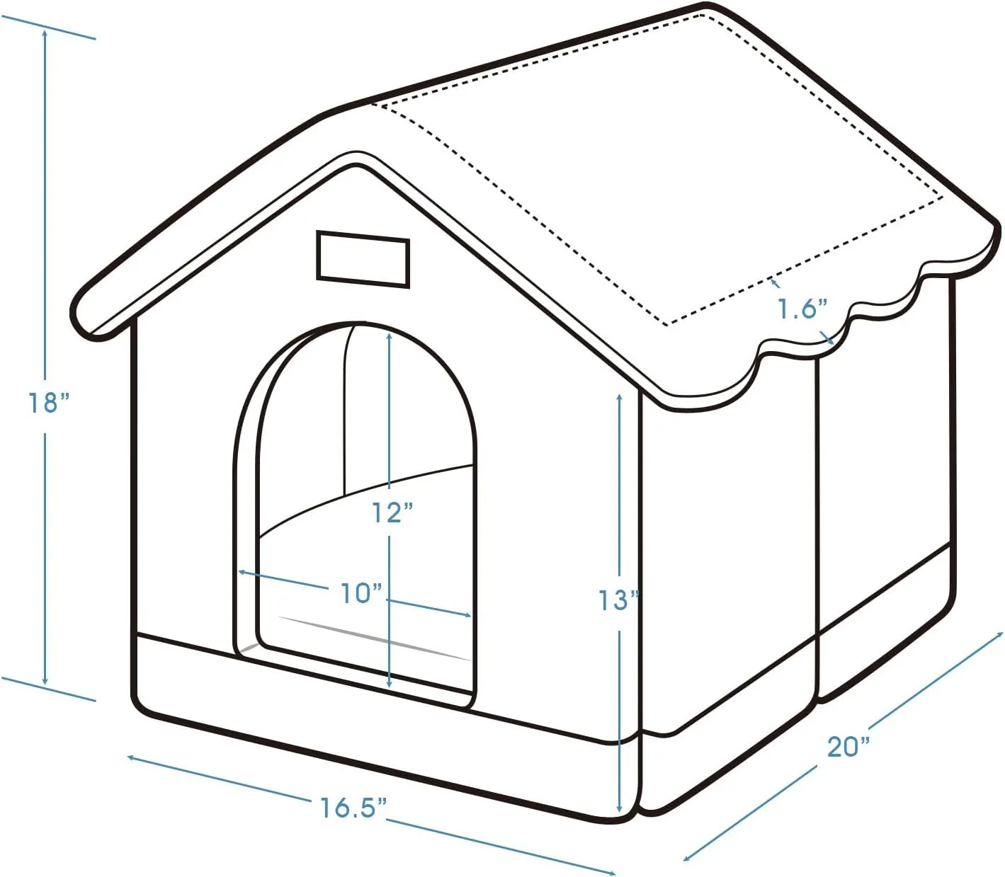 Jiupety Cozy Pet Bed House, Indoor/Outdoor Pet House, L Size for Cat and Medium Dog, Warm Cave Sleeping Nest Bed for Cats and Dogs, Gray