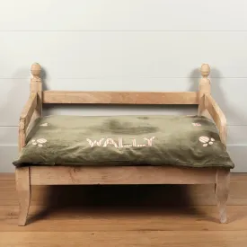 Large Personalised Luxury Velvet Dog Bed Mattress