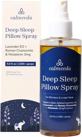 Lavender Pillow Spray for Sleeping - with 3mg Melatonin & Roman Chamomile (1200  Sprays) | Natural & Non Habit Forming Deep Sleep Pillow Spray, Melatonin Sleep Spray for Adults