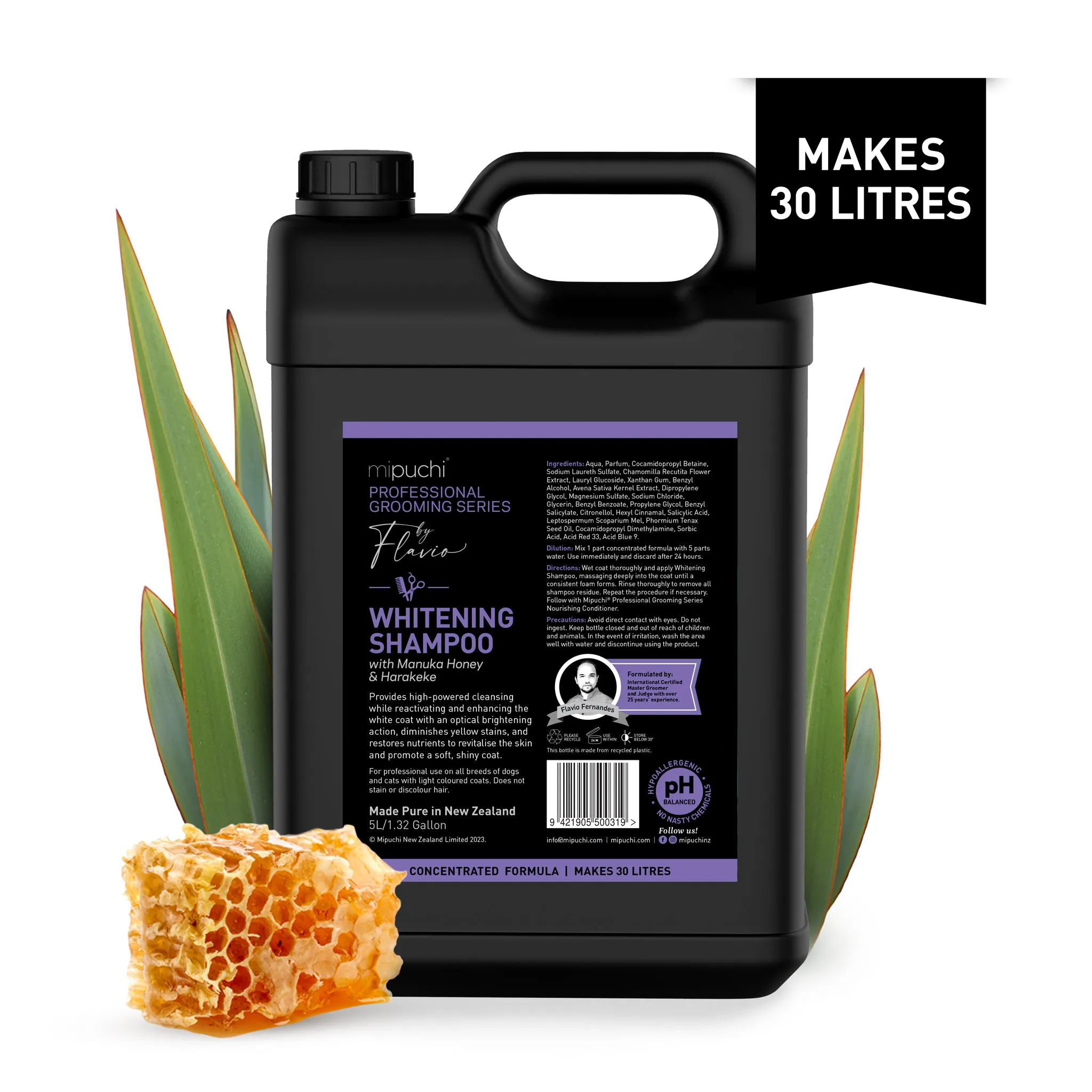 Mipuchi Professional Grooming Series - Whitening Shampoo (Concentrate) 5 Litres