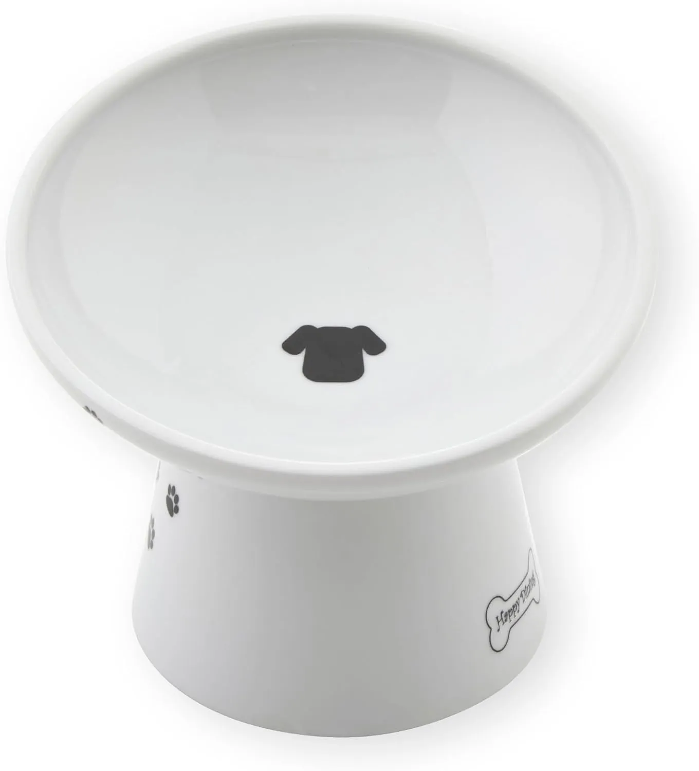 Necoichi Raised Dog Food Bowl, Elevated, for Dogs and Cats, Pets Feeding Feeder Non-Slip for Small Dogs Dishwasher and Microwave Safe, No.1 Seller in Japan! (Dog, Extra Wide Tilted)