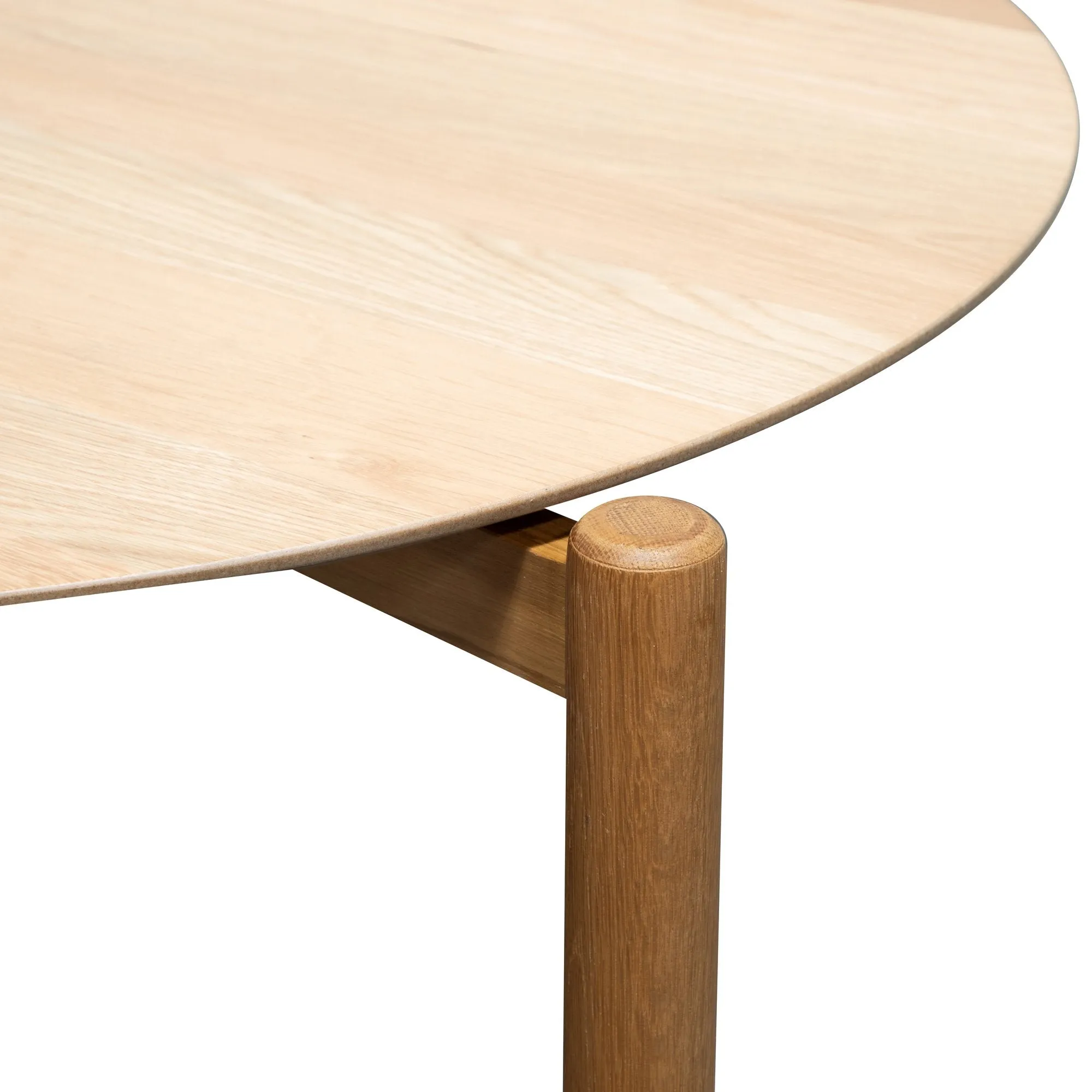 Nest Of Holloway Wooden Round Coffee Table - Natural