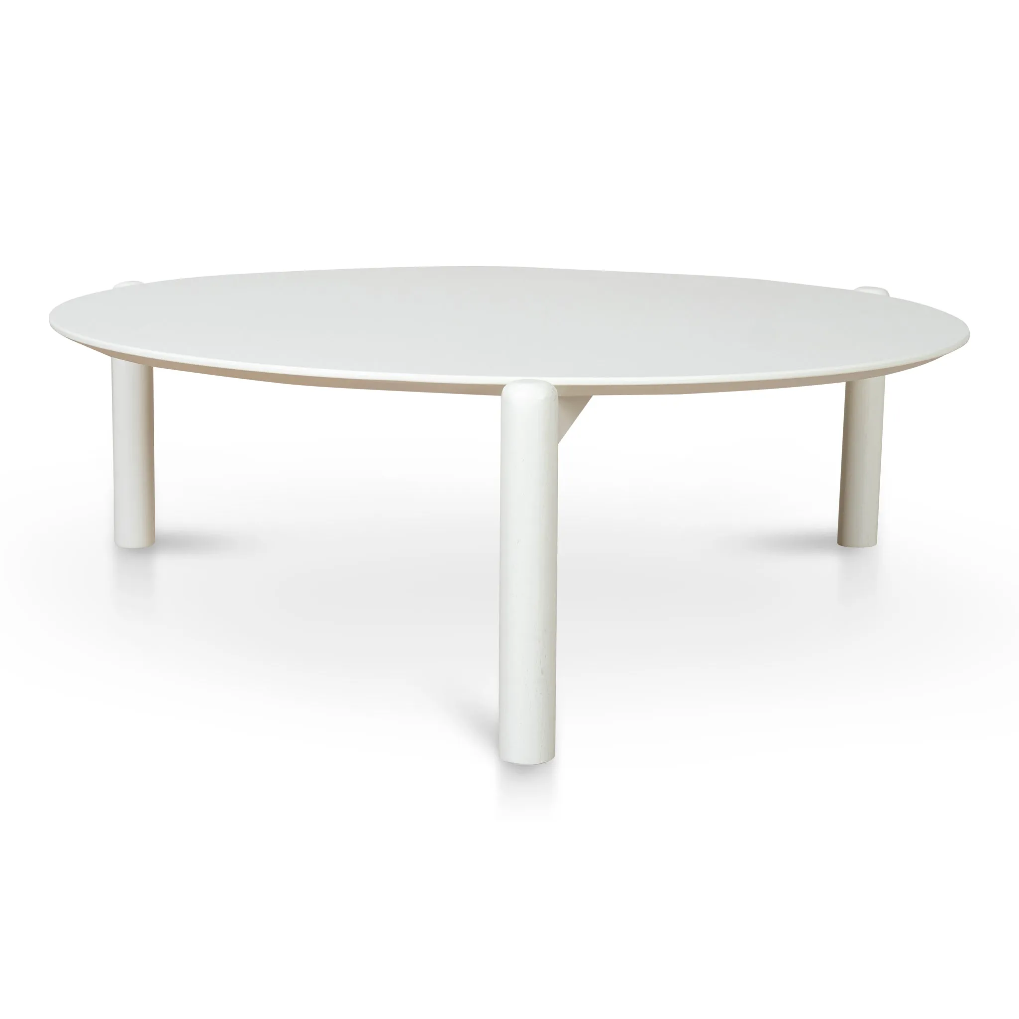 Nest Of Holloway Wooden Round Coffee Table - White