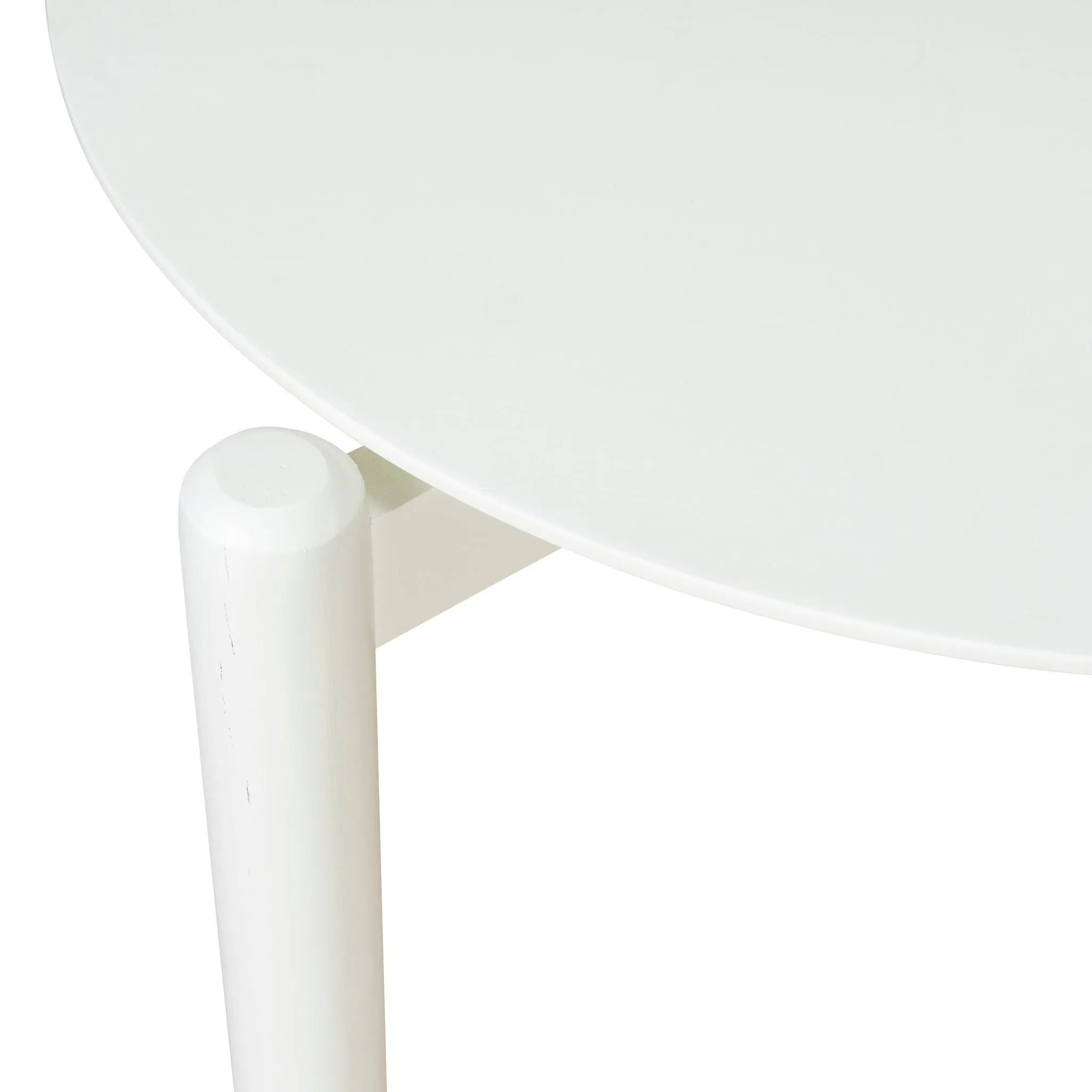 Nest Of Holloway Wooden Round Coffee Table - White