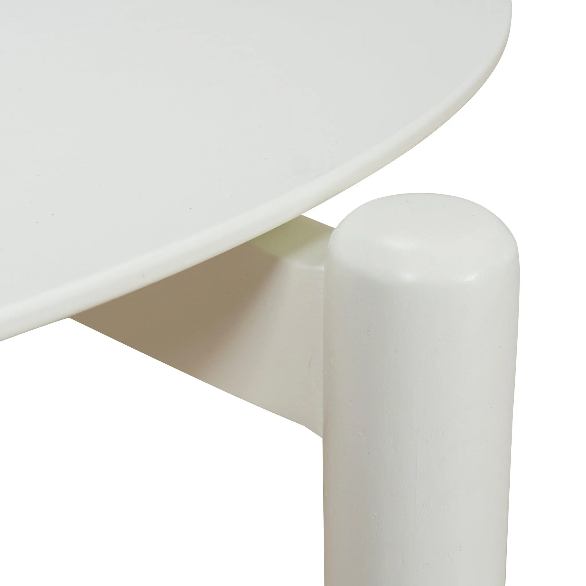 Nest Of Holloway Wooden Round Coffee Table - White