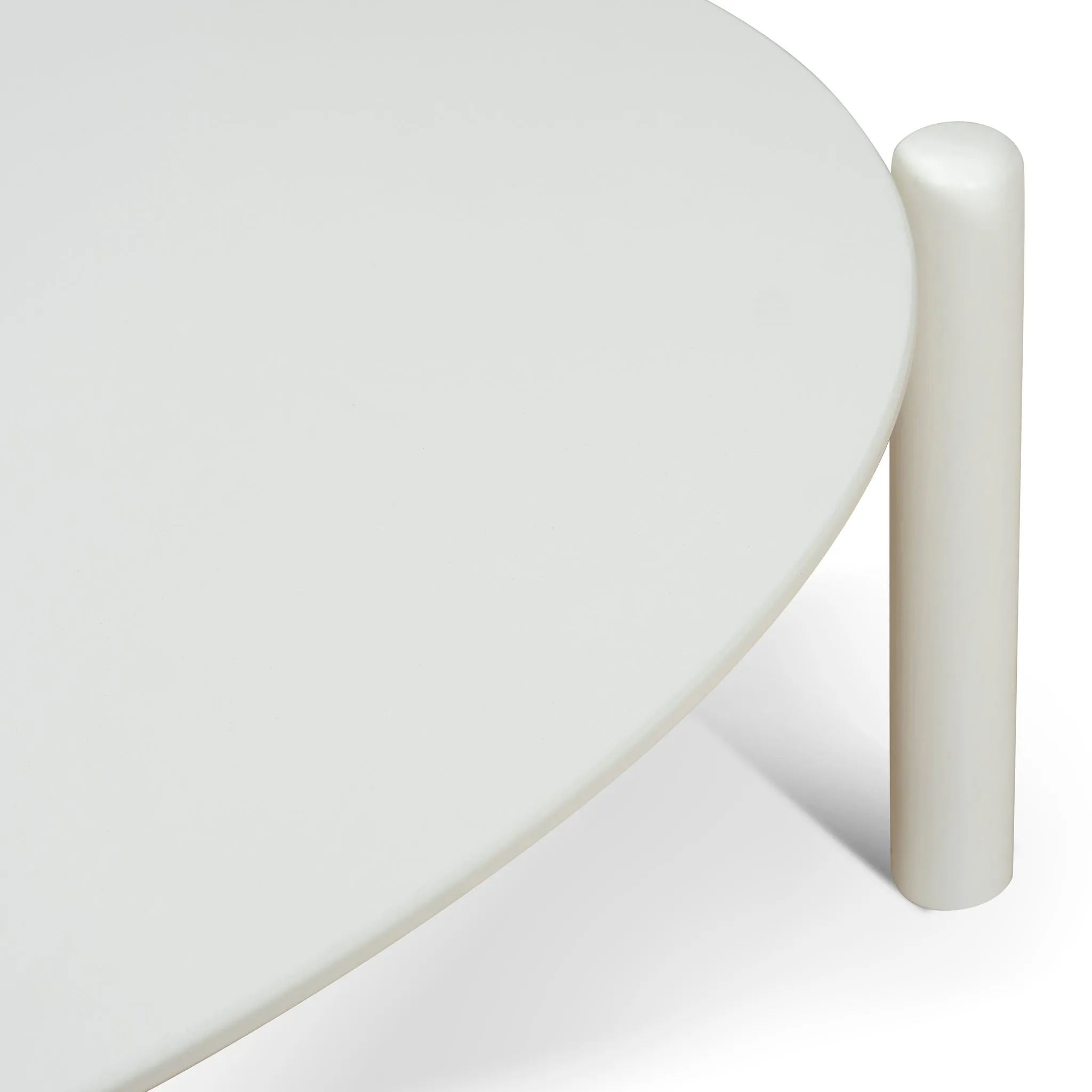 Nest Of Holloway Wooden Round Coffee Table - White