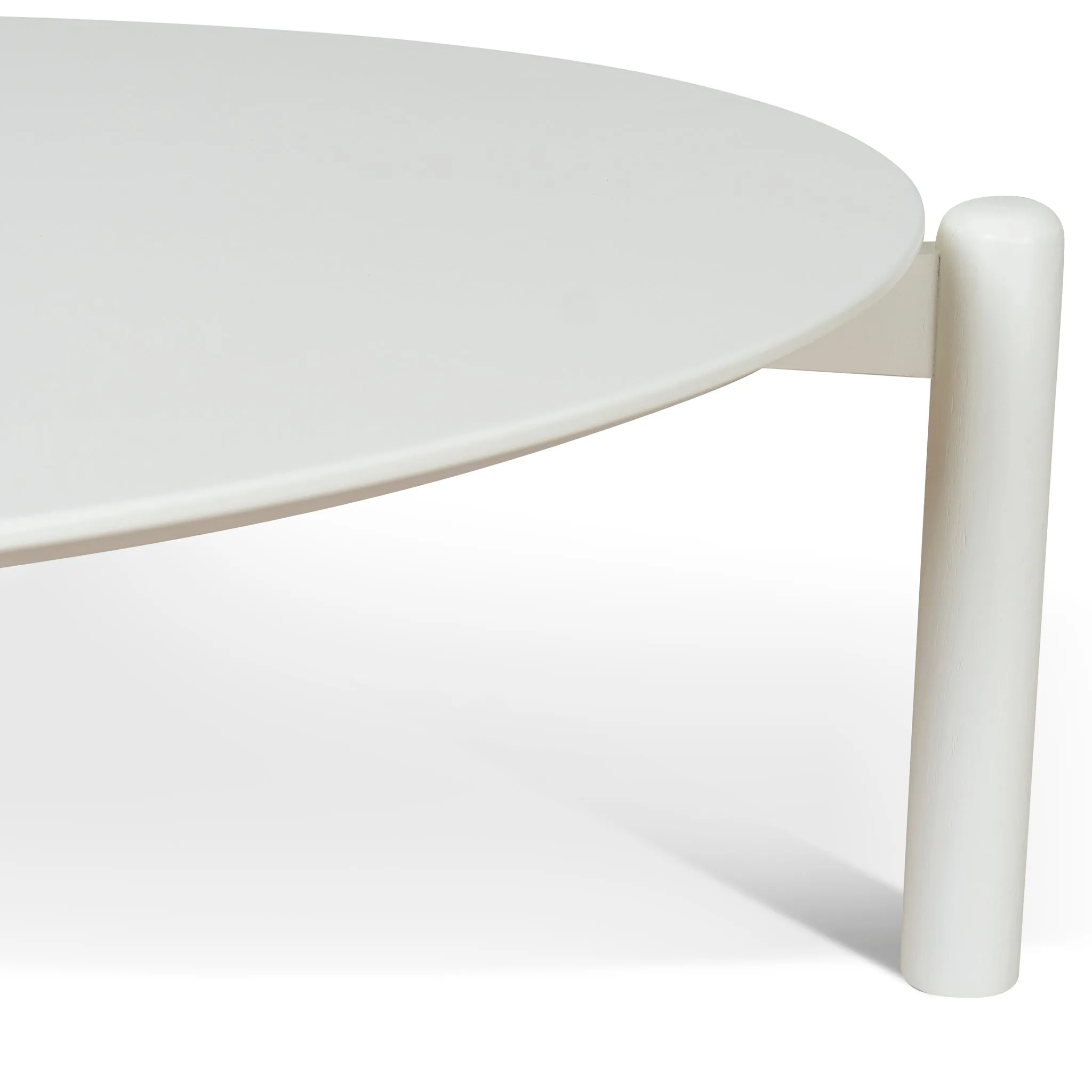 Nest Of Holloway Wooden Round Coffee Table - White