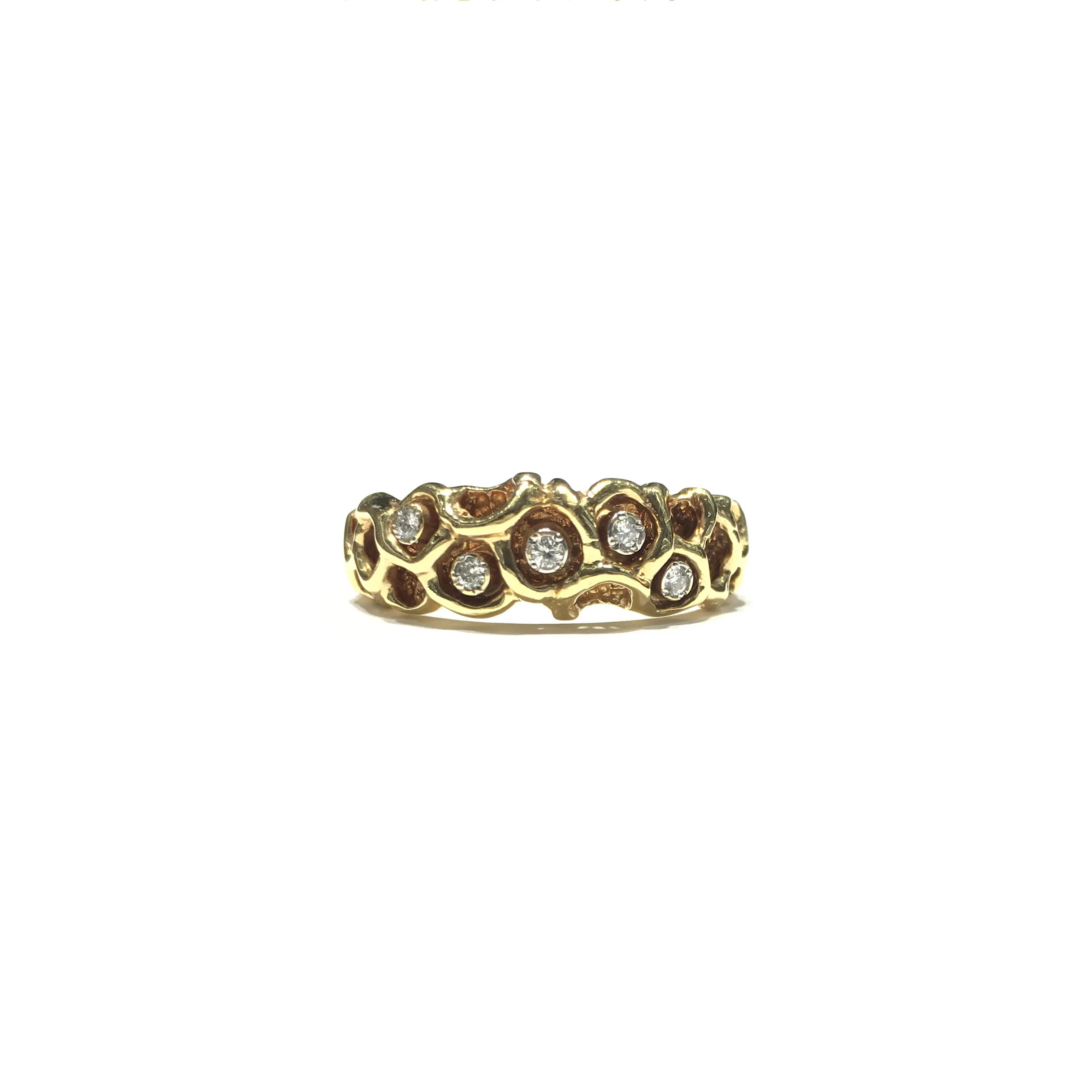 Nugget Nest Diamond Ring (14K)