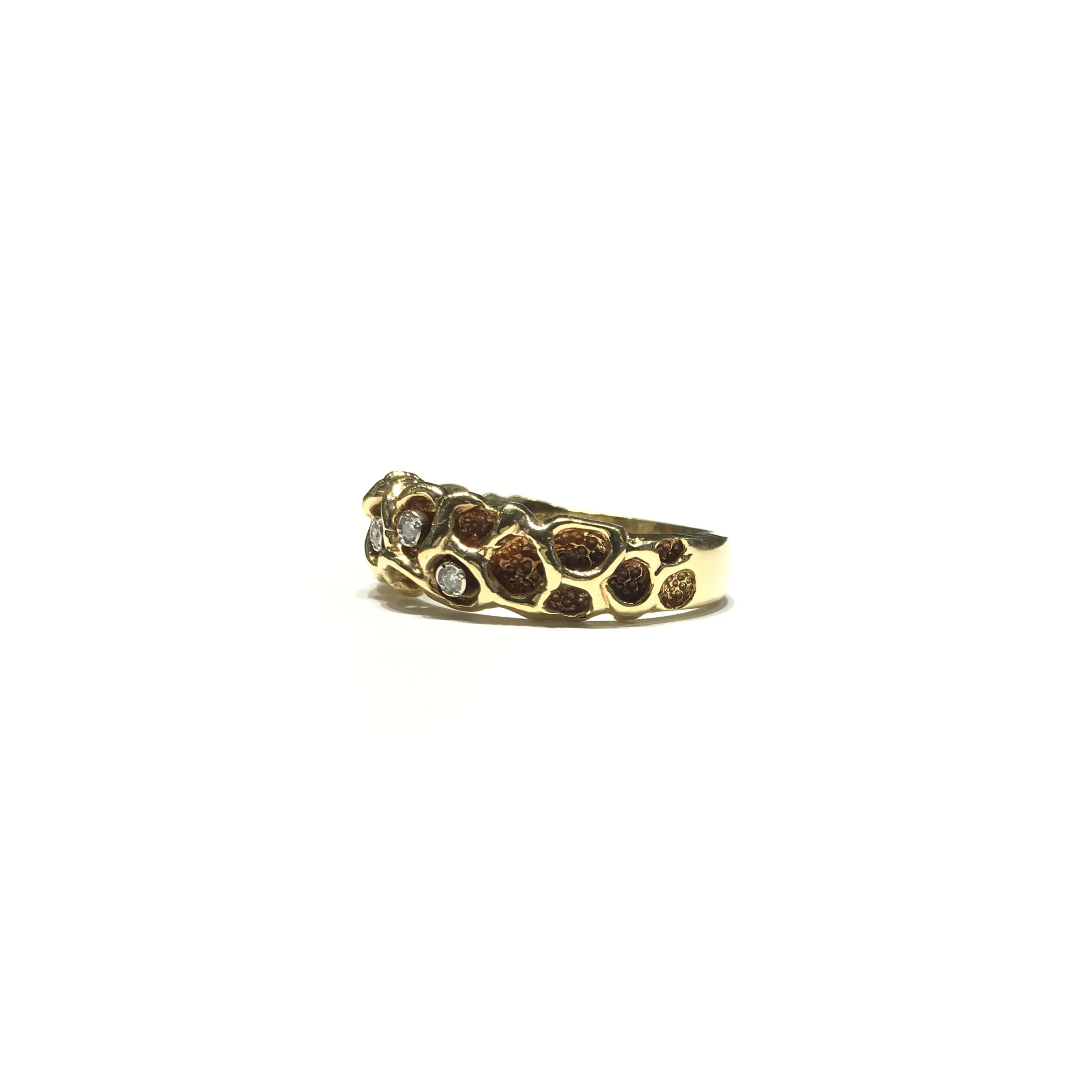 Nugget Nest Diamond Ring (14K)