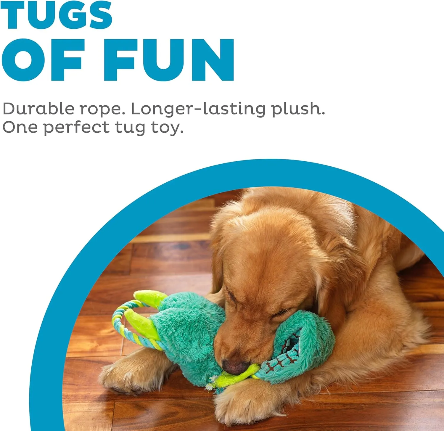 Outward Hound Ropiez Rope Interactive Dog Tug Toy for Tugging Squeaky Fun, Dragon, Multicolored, Large