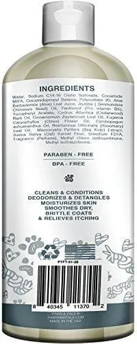 Paws & Pals Flea and Tick Shampoo-Conditioner Scrub for Dogs & Cats - Moisurizes, Deodorizes, Detangles Fur Coat (Flea & Tick), 20 FL oz