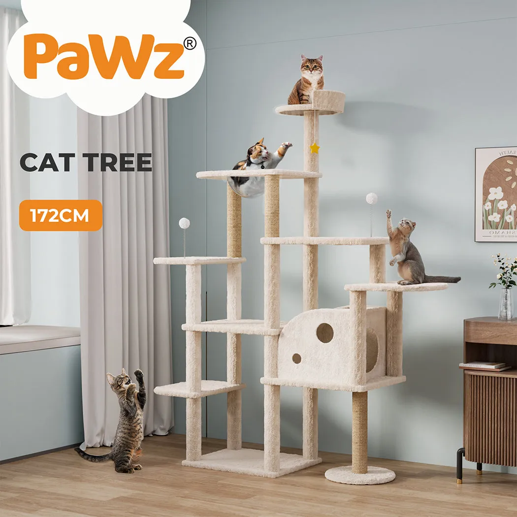 Pawz Wooden Multi-level Cat Tree Tower Large 172cm