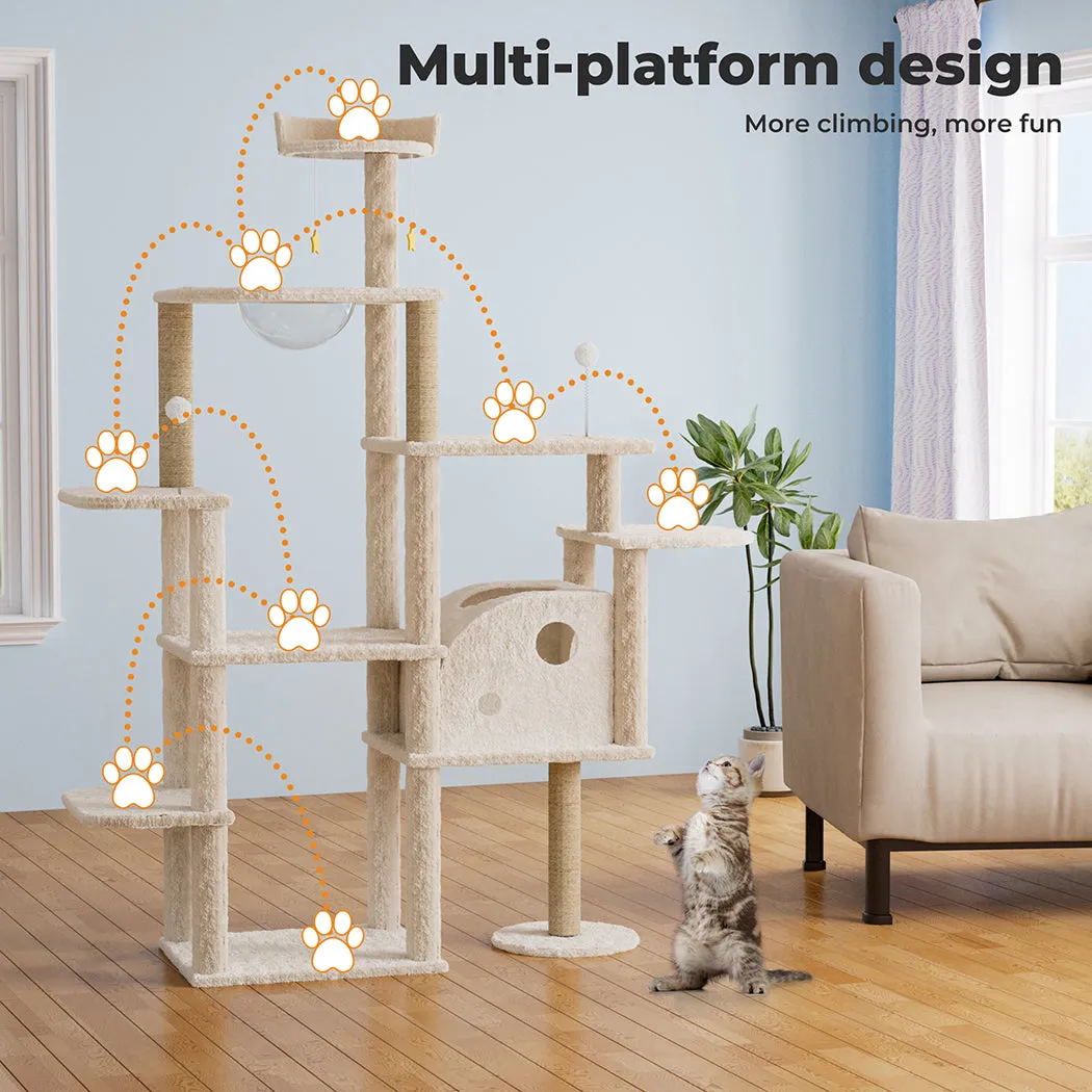 Pawz Wooden Multi-level Cat Tree Tower Large 172cm