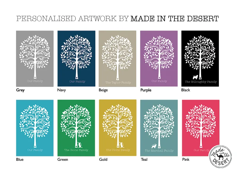 Personalised Family Tree Print