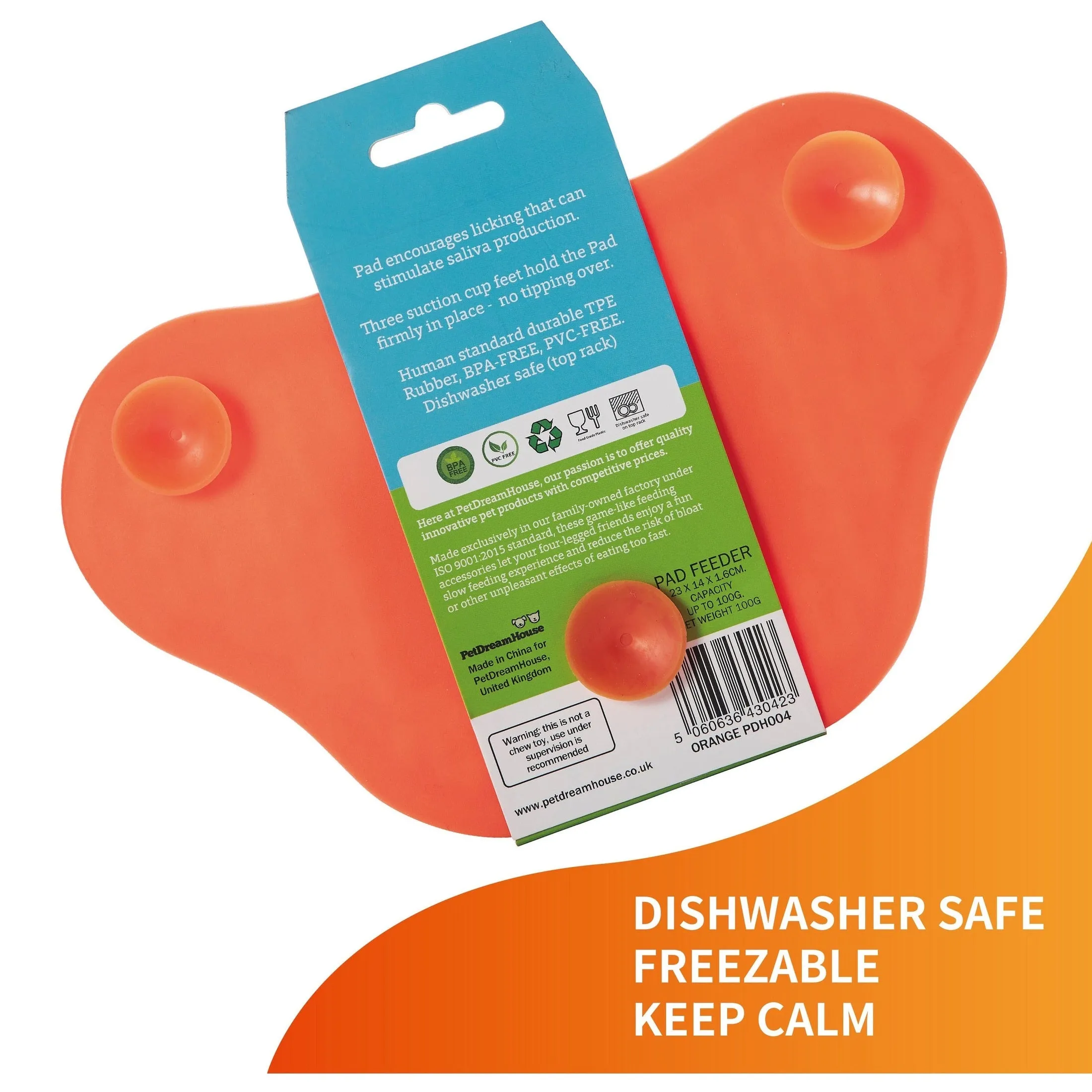 PetDreamHouse PAW Lick Pad Orange