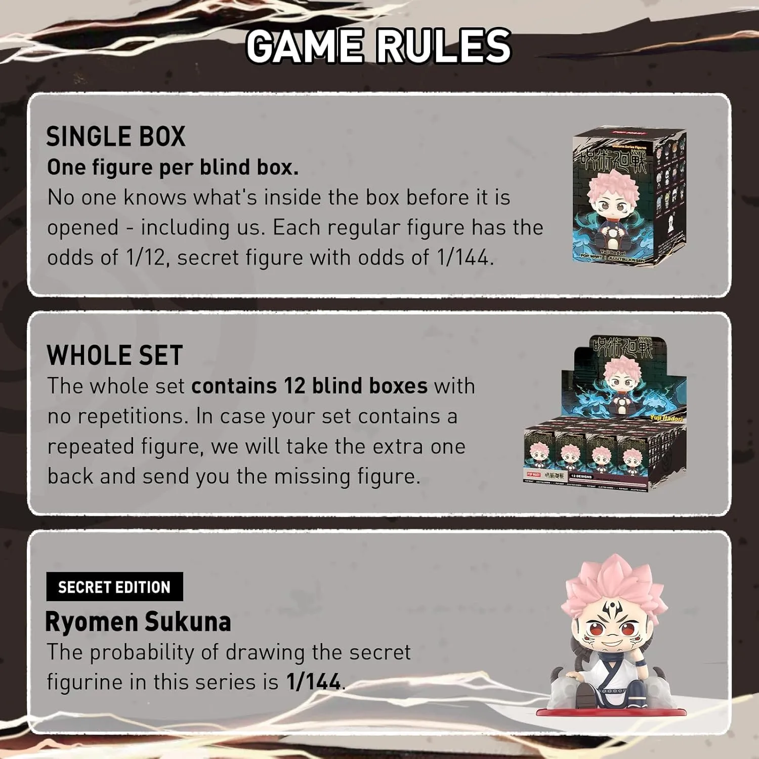 POP MART Jujutsu Kaisen Uniform Series Figures, Blind Box Figures, Random Design Action Figures Collectible Toys Home Decorations, Holiday Birthday Gifts, Single Box