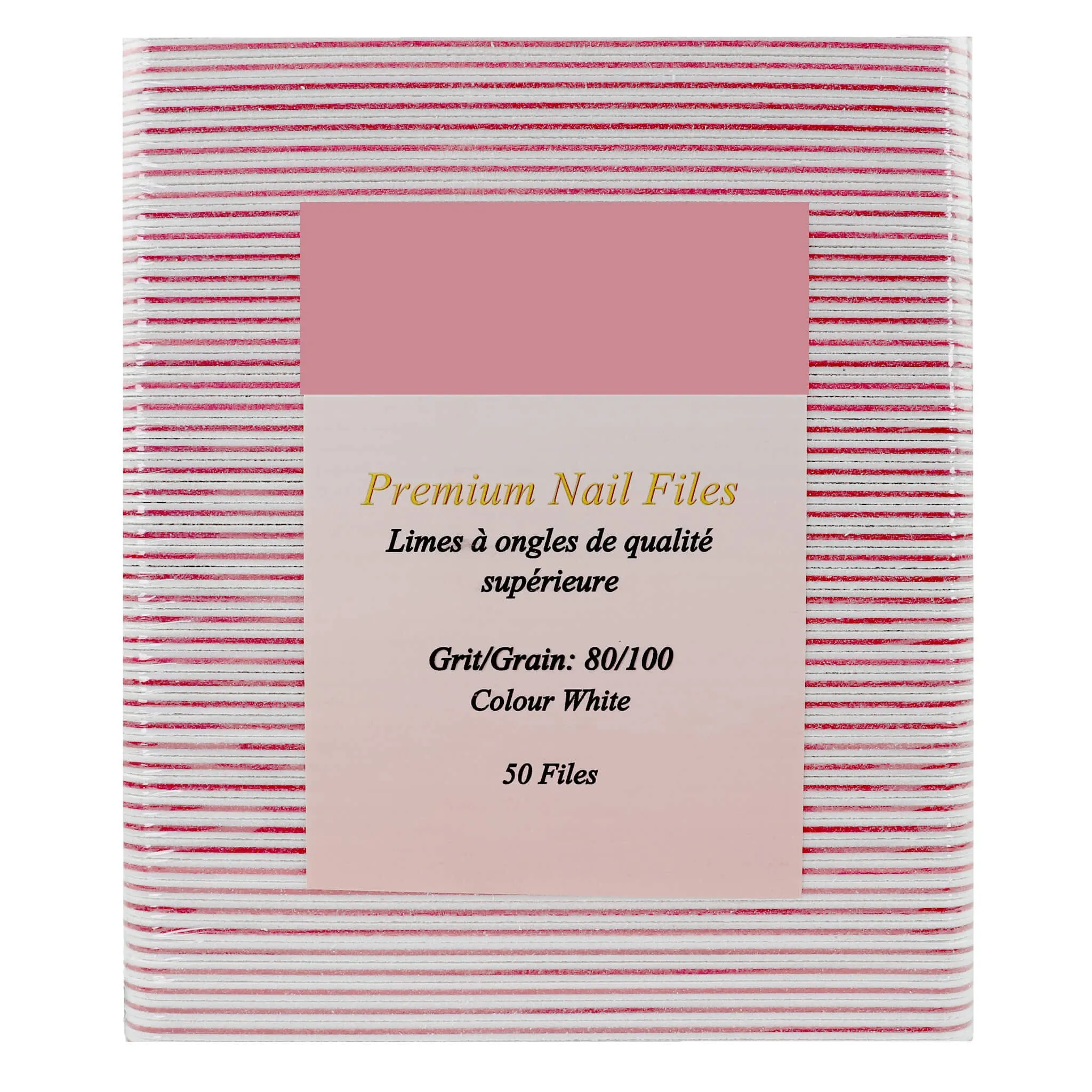 Premium White Nail Files Grit 80/100
