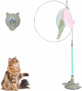 Puff Pet - Meowmastery Toy,meowmastery Toy - 2025 Interactive cat Teaser Wand,Exercise and Entertainment for Active Felines (Green)