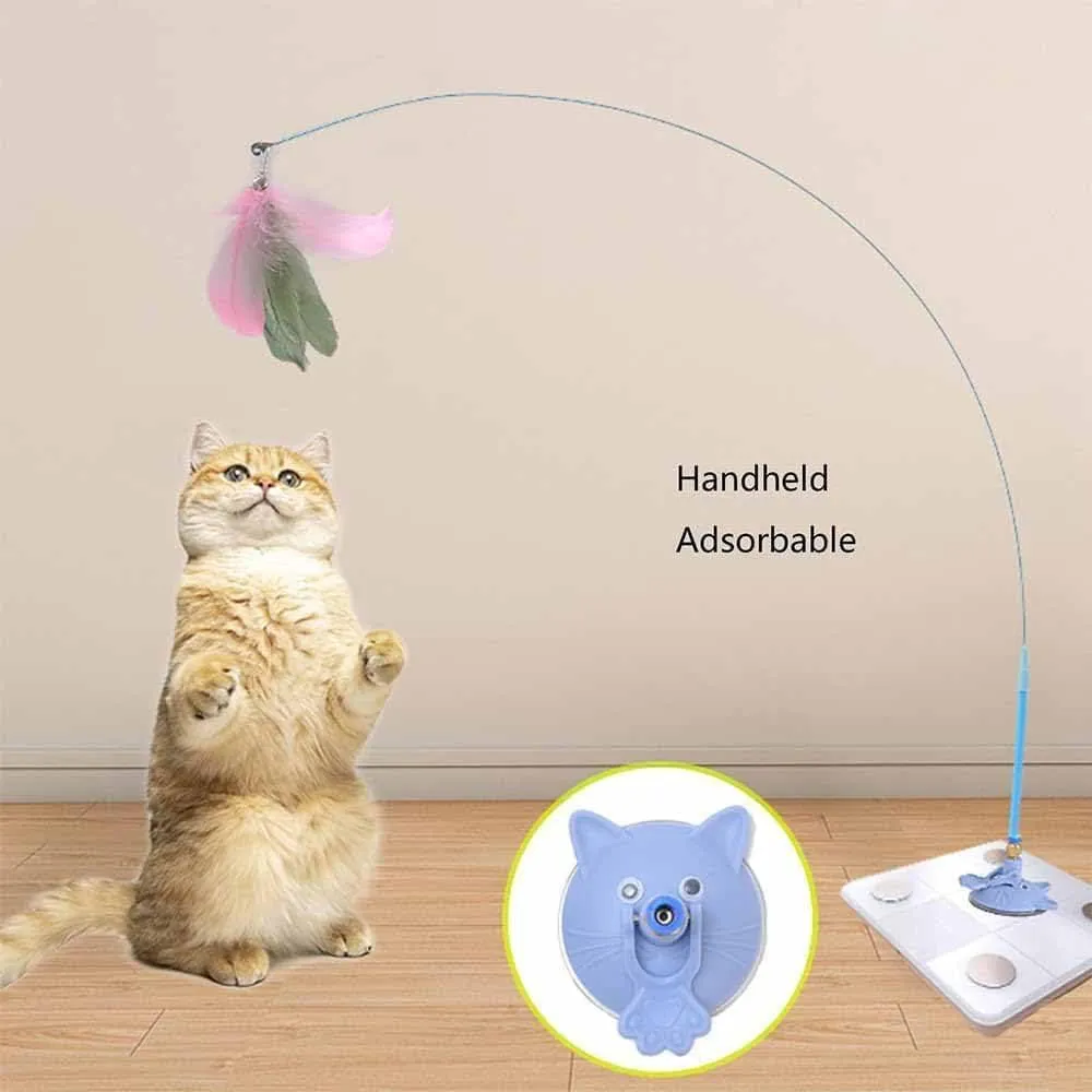 Puff Pet - Meowmastery Toy,meowmastery Toy - 2025 Interactive cat Teaser Wand,Exercise and Entertainment for Active Felines (Green)