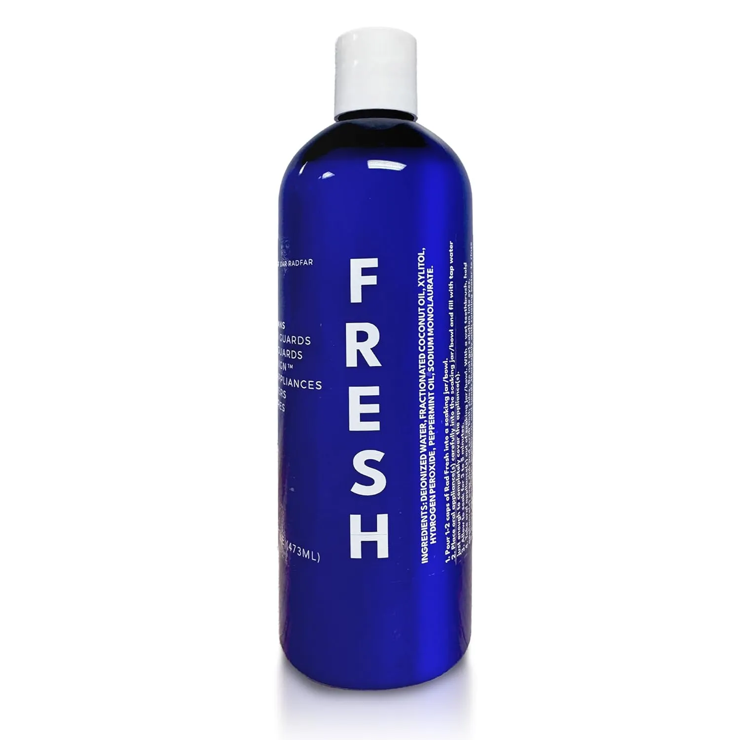 RAD FRESH - Natural Mouth Guard Cleaner with Food-Grade Hydrogen Peroxide, Easy-to-Use, No-Rinse-Formula Retainers Cleaner for All Oral Devices Like Aligners, Dentures & More, 1 Pack, 1 oz