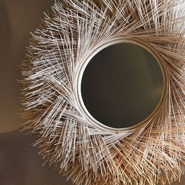 Round Birds Nest Mirror
