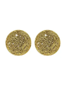 Round Nest Studs - Golden